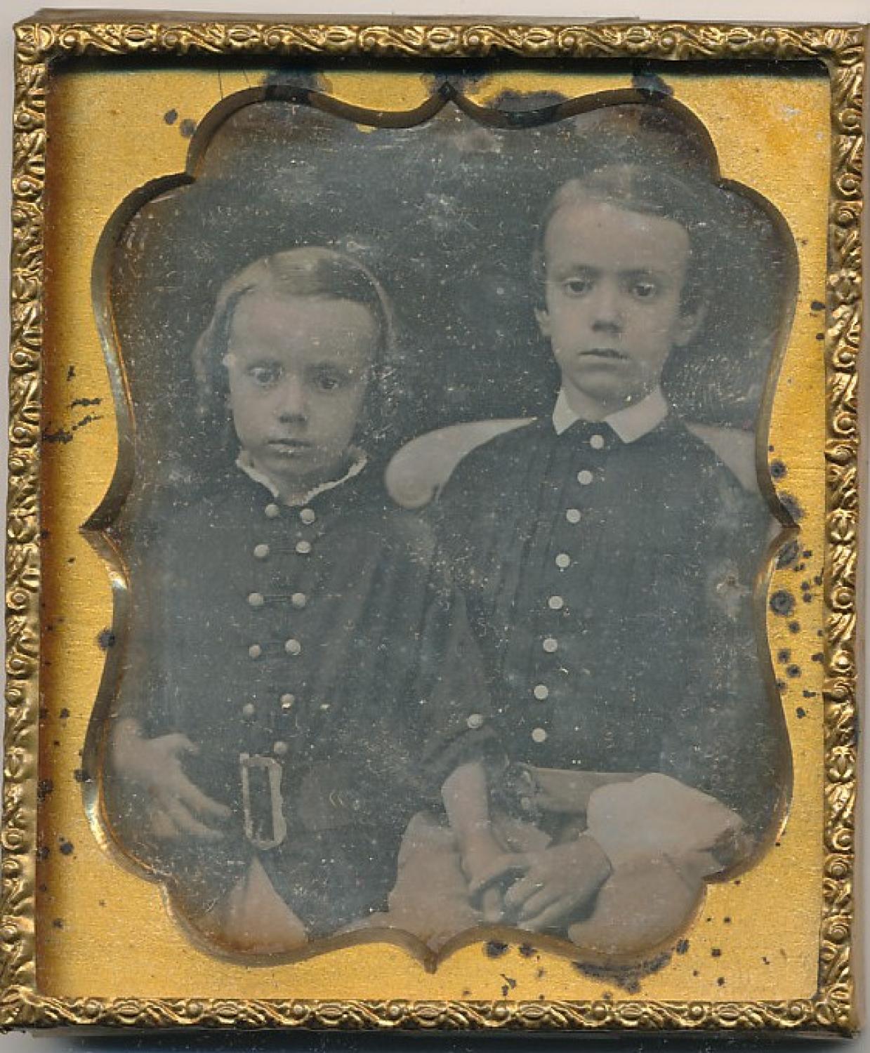1/6 Plate Daguerreotype of Two Young Brothers