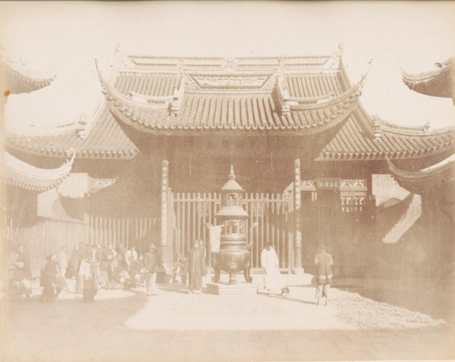 Chinese Temple in Shanghai China C1870