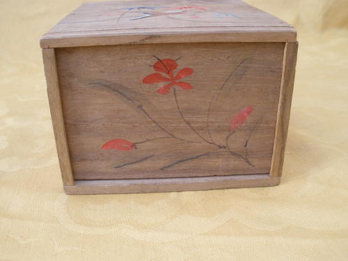Vintage Peep Box with 18 Japanese hold light tinted CDV photos