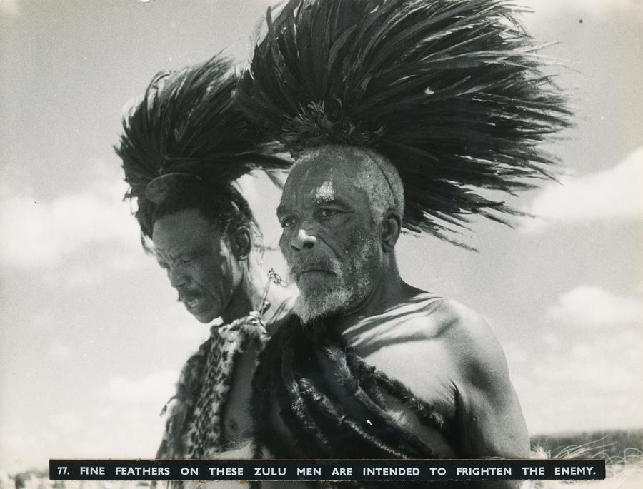 Zulu Men are Intended to Frighten the Enemy C1930