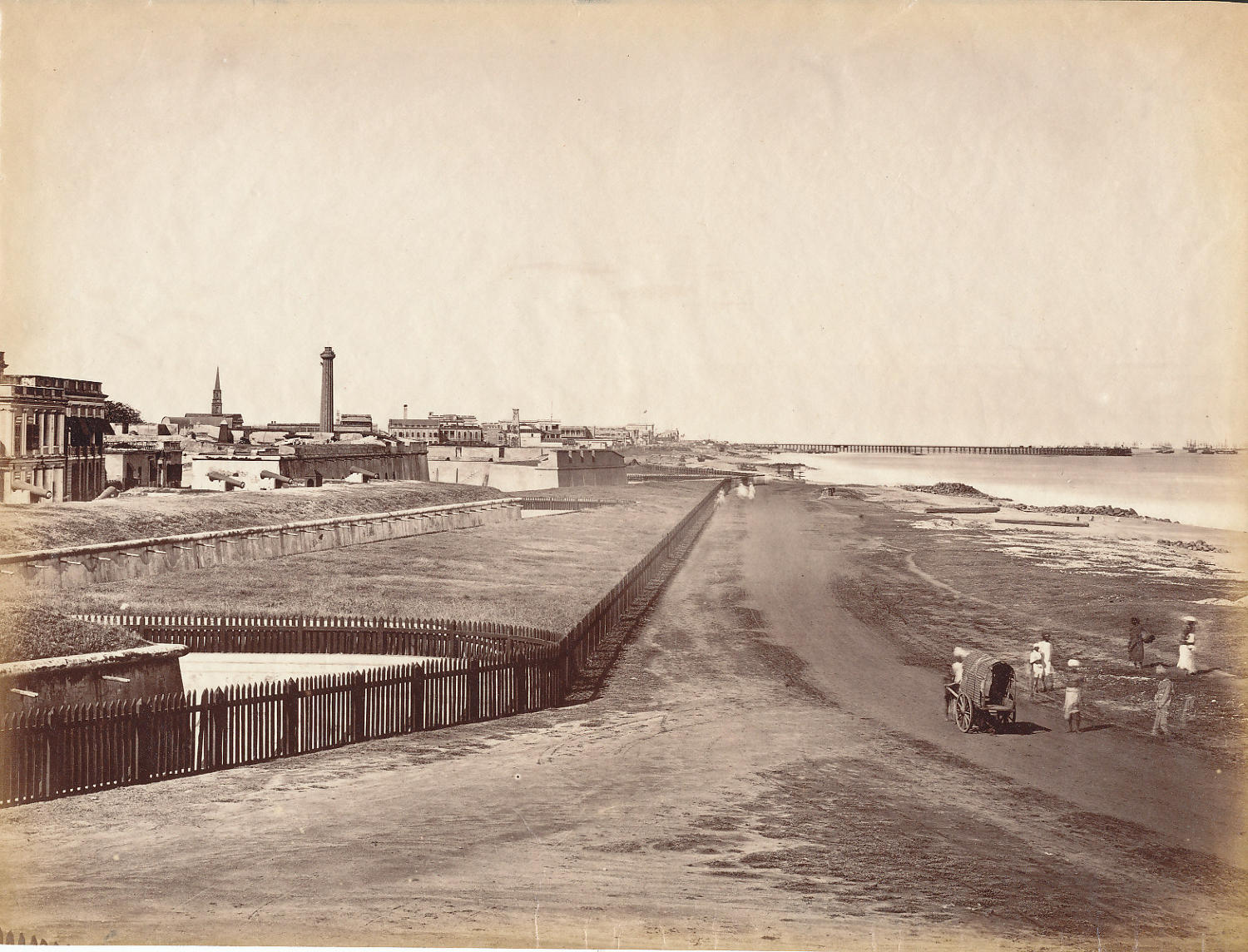View of Madras from the Flag Staff India C1865 - 1870
