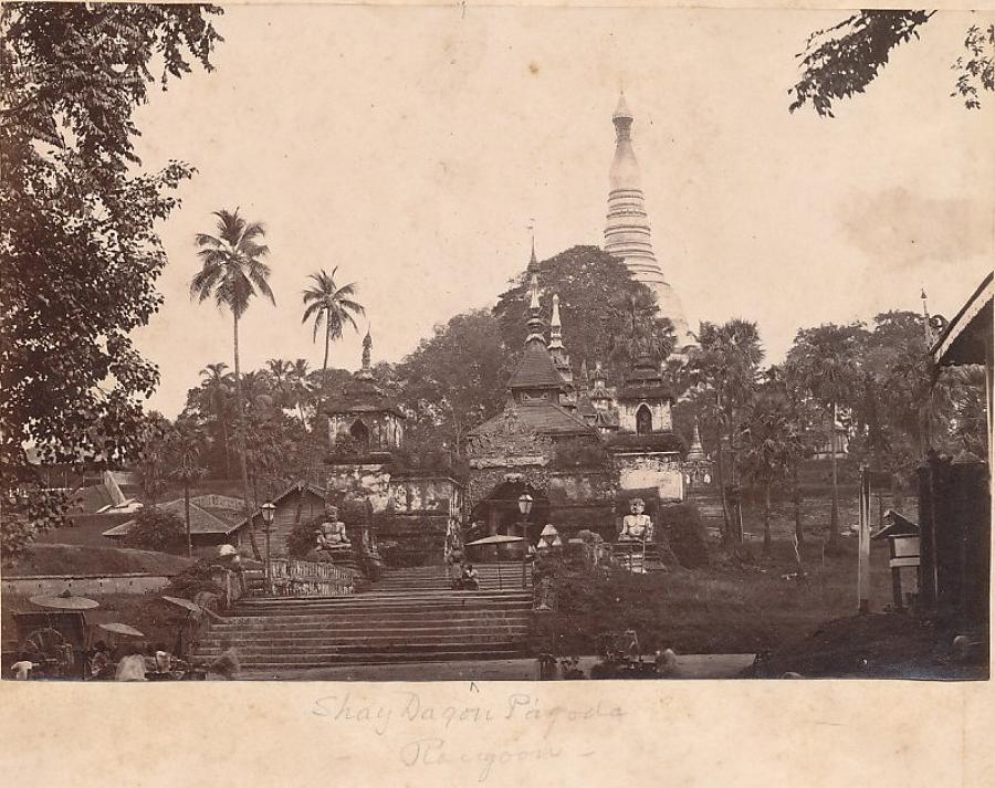 Shay Dagon Pagoda Rangoon Burma C1875