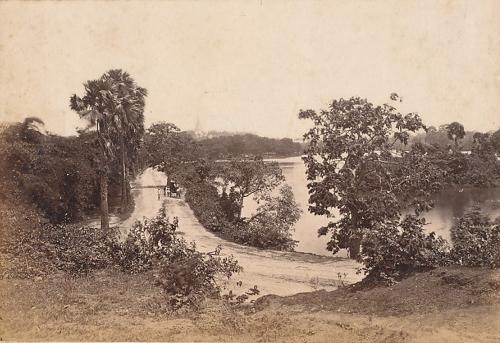 Road Around the Lake Rangoon Burma C1875