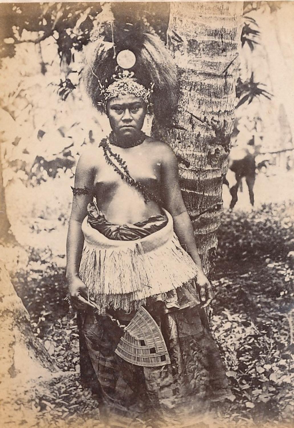 Native Fijian Girl Suva Fiji C1890