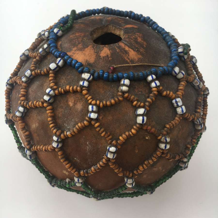 Beaded Snuff gourd container South Africa
