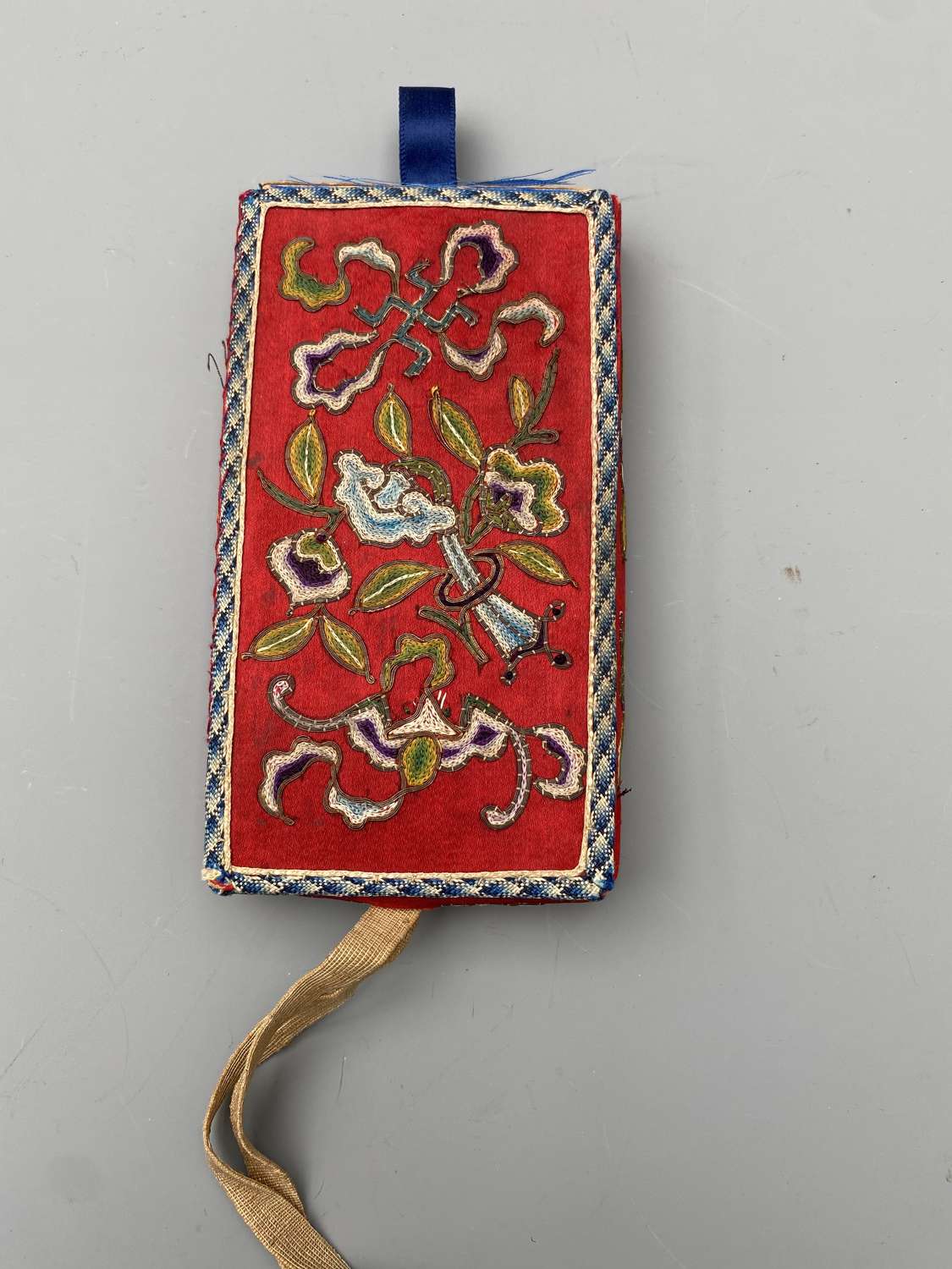 Finest Antique Chinese Silk Embroidered  Purse ( Bag ) 19th Century