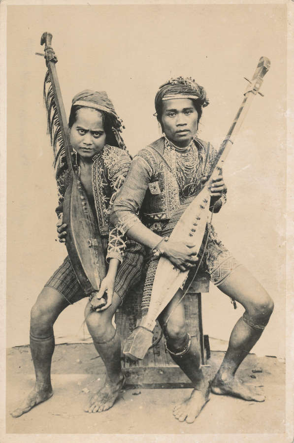 Javanese Married couple Play one String instrument C1930