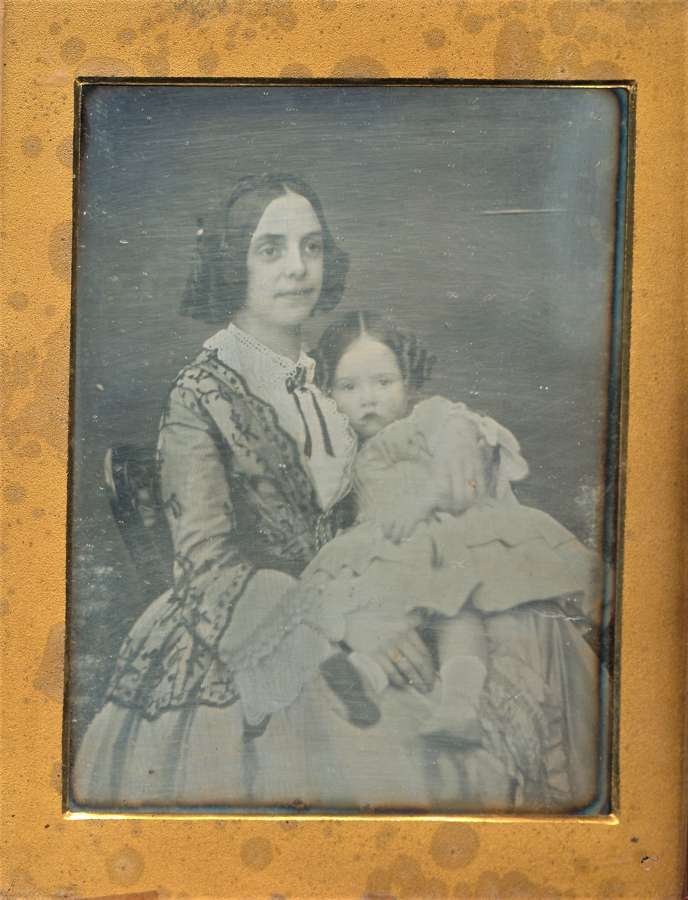 1/4 Plate Dag Mother & Daughter By Photographic Exchange Arcade C1845
