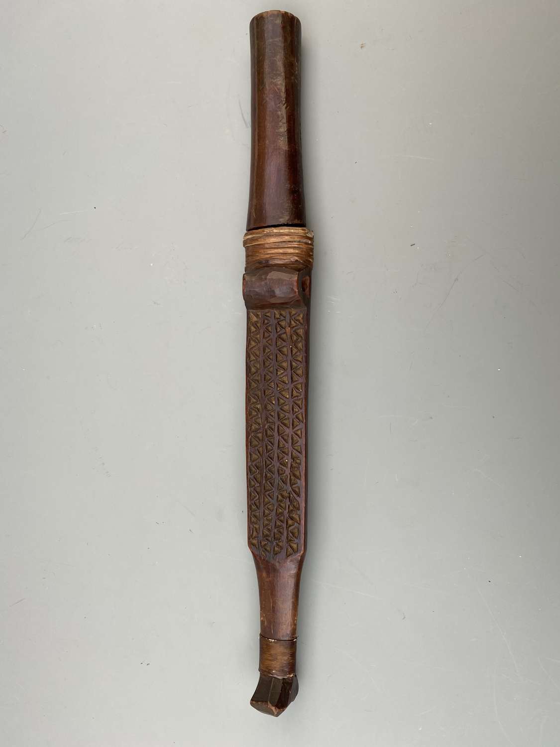Shona dagger with carved wooden sheath Zimbabwa  Africa