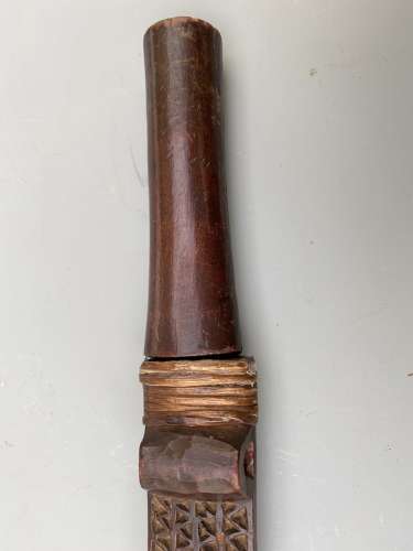 Shona dagger with carved wooden sheath Zimbabwa  Africa