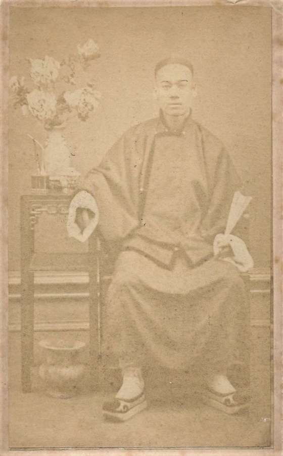  CDV photo of a chinese man. China  c1870.