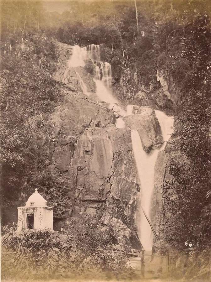 Hindu Shrine waterfall  Penang  Malaysia C1885