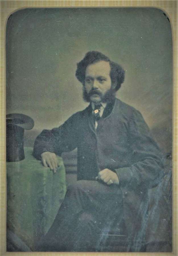 1/4 Plate Hand Tinted  Ambrotype of A  Gentleman  C1860