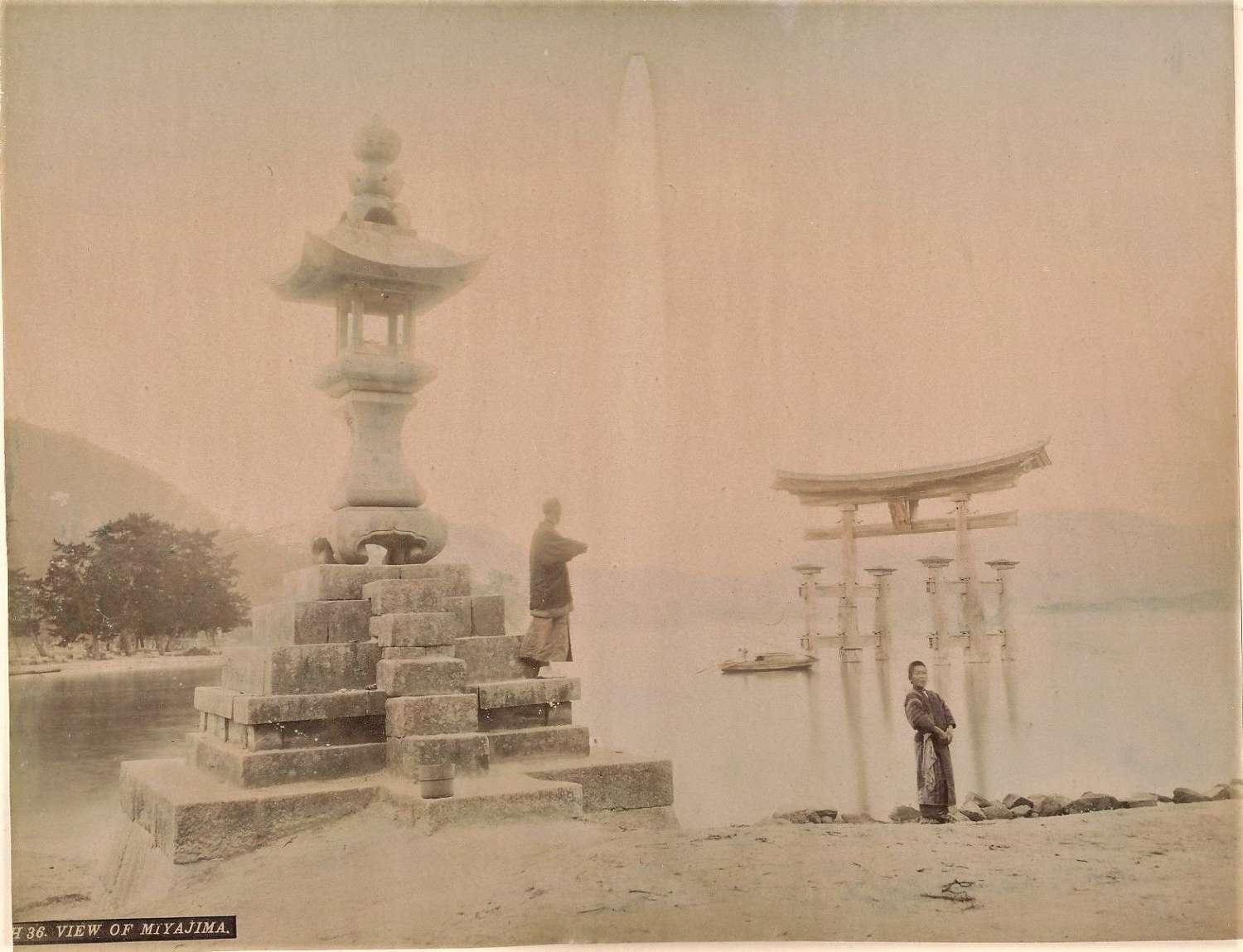 Coloured Photo View of Miyajima. Japan C1880