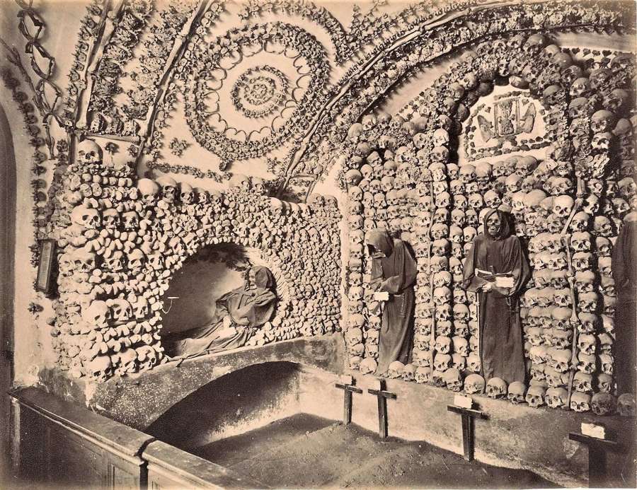  Original Photo Catacombs of Rome Italy C1875