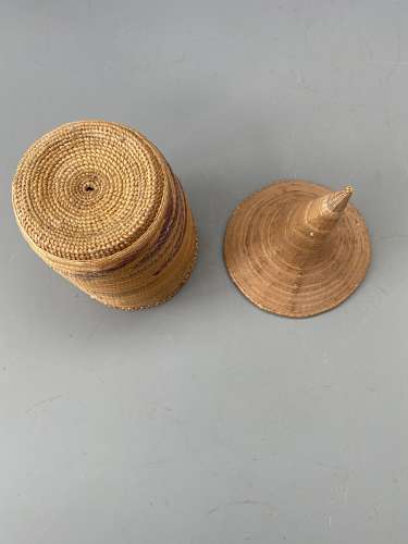 A fine double layered Tutsi Agaseke Basket Rwanda
