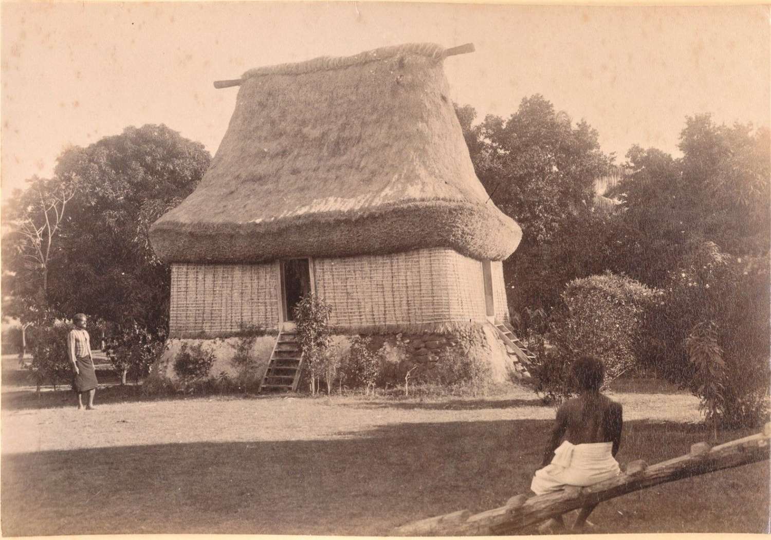 Original Photo of Native House at Fiji  C1885