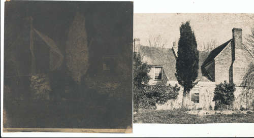 Wax paper negative & contact print By John Cummings England
